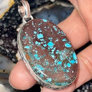 Hubei Turquoise Pendant 2 1/4”